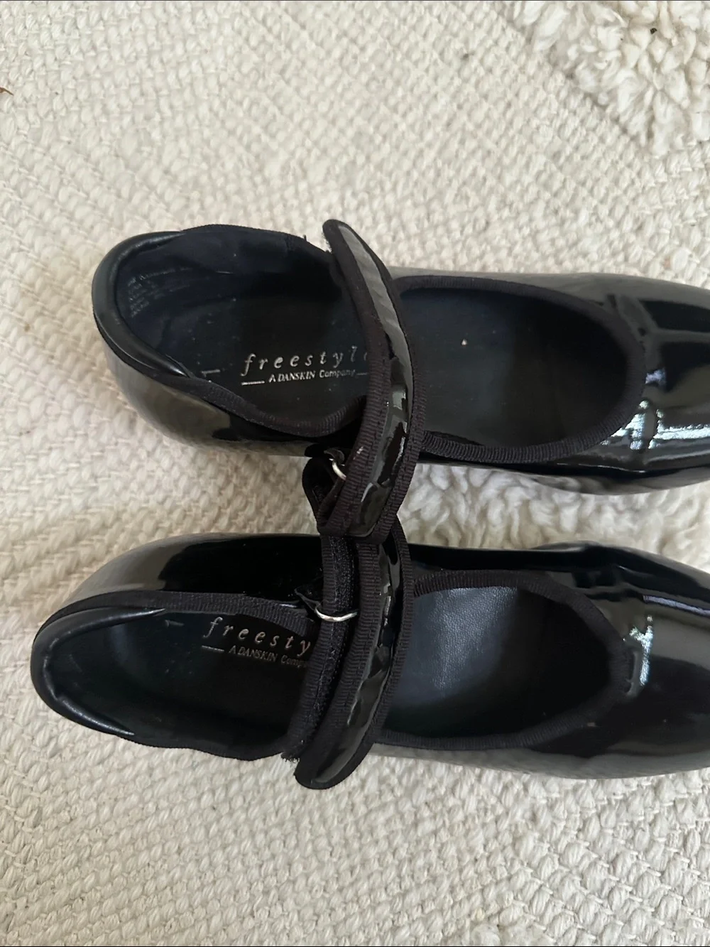 Freestyle Black Patent Tap dance Shoes for Kids